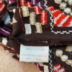 Tory Burch fully embroidered brown purple white geometric tank top women’s M Photo 6