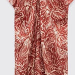 NWT Zara 100% Ramie oversized Bohemian printed tunic midi KAFTAN dress S Photo 4