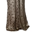 Dress the Population  Lina Cap Sleeve Gold Sequin Gown Maxi Dress Size L Photo 8