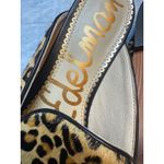 Sam Edelman  Leopard Print Hair Calf Leather Mules Loafers Slides Size 7 Photo 3