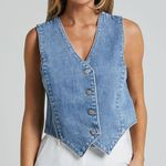 Showpo  - Adriene Button Down Denim Vest in Blue Photo 3