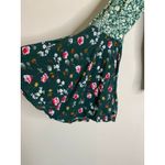 easel Boho Green Floral Bell Sleeve Flowy Blouse Naturecore Sz Large Photo 6