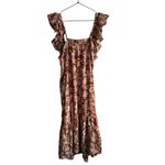 House of Harlowe Maxi Bohemian Ruffle Dress‎ XL Burnt Orange Photo 1