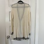 American Eagle  Outfitters Cream Knit Cardigan with Black Accents Sz M Photo 2