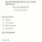 Anthropologie  Sheer Lace Tiered Midi Dress Photo 3