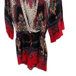 Angie  Romper Paisley Print‎ Drawstring Waist V-Neck Festival Boho Medium Photo 5