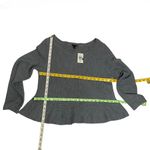 Torrid Grey Sweater Top Mixed Knit Texture Peplum Round Neck Size 0 Large NEW Photo 4
