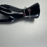 NATIVE AMERICAN 925 STERLING SILVER Navajo Stamped BRACELET Pink/Ruby Purple Photo 2