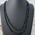 Vintage Necklace Black Extra Long Statement (Can Be Layered) Photo 2