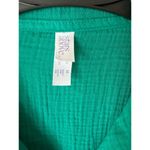 Stars Above NWT Women’s 100% Cotton Gauze Short Sleeve Notch Collar Green Shirt Sz M Photo 5
