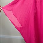 Style Rack Vibrant Barbie Pink Sheer Cardigan M Edgy Minimalist Festival Drape Open Coverup Photo 2