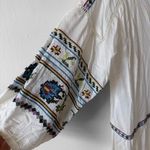 Goodnight Macaroon  Embroidered Boho Peasant Maxi Tiered Dress Button SZ M NWT Photo 4