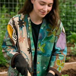 Handmade Vintage Funky Fabrics Multicolor Hand Dyed Artistic Jacket shirt jacket Photo 0