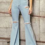 Vibrant  miu light wash bell bottom jeans Photo 4