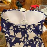 Jantzen   Blue and White Ruched Tank Top size 10 Photo 9