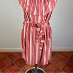 ASOS Plus Red Stripe Tie Waist Dress Size 24 Photo 3