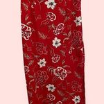 Briggs New York Cute red floral elastic back pull on skirt side slit vintage 90’s-y2k Photo 1