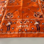 Levi's Bandana  Cowboy Paisley Made in USA Wash Fast orange LVC Vintage Photo 3