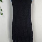 Black Lace Overlay Stretchy Dress Made in Italy Size M Photo 0