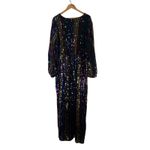 Eloquii Sequin Stripe V Neck Wide Leg Jumpsuit Multicolor Size 20 NYE Photo 3