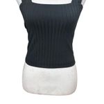 BP  Crop Tank Top Sleeveless Straight Neck Ribbed Stretchy Black Women's XS NWOT Photo 2