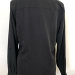 IMAN Womens Shirt Black Diamante Collar Size Medium Black long Sleeves New Photo 5