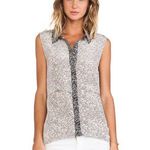 Marc by Marc Jacobs Karoo Print Silk Button Down Tank Photo 0