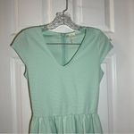 Miami Mint Green Textured V Neck Short Sleeve Aline Dress size S Photo 4