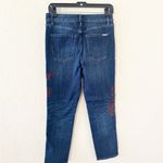 White House | Black Market WHBM High-Rise Everyday Soft Denim™ Embroidered Straight Jeans Size 6 Photo 2