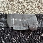 Anthropologie  black pattern smocked off-the shoulder long sleeve top size S Photo 7