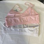 Jockey Women's Soft Pink and White Bralette Duo Size L Photo 2
