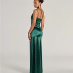 Windsor Rhiannon hunter Green Asymmetrical One-Shoulder Maxi Gown Photo 1