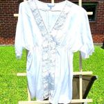 Blue Island  Beach Swim Cover-Up Dress White Lace M Photo 0