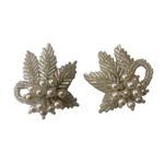 Vintage Pearl Bead White Opalescence Shoe Clips 2" x 2" Wedding Event New Photo 2