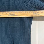 J Jason Wu Peplum Sweater M QVC Rib Knit Flared Hem Navy Blue Cotton Blend Size M Photo 2