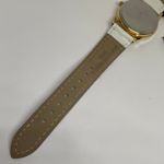 Nurse Mates  women’s gold toned watch 32mm case size white leather band running Photo 6
