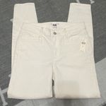 Paige 💙NEW Hoxton Ankle High Rise Skinny in Ivory Photo 2