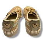 Puma  Basket Platform Birch Leather Suede Ribbon Lace Up Platform Shoes 9‎ Photo 3