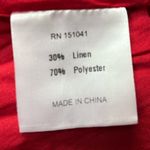 o.p.t. Kourtney Linen Blend Midi Dress Burgundy Red Size 8 Photo 5