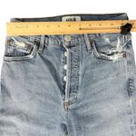 AGOLDE  Nico High Rise Blue Light Wash Chew Hem Distressed Skinny Jeans size 23 Photo 5