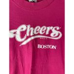 Softees Vintage Single Stitch Pink Cheers Short Sleeve Shirt Women's Size Medium Photo 2