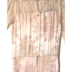 Jessica McClintock  Dress Womens 4 White Lace Pink Satin Long Sleeve RARE Vintage Photo 4