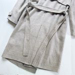 Theory Women’s Oaklane Grey Multi Marin Plaid Double Breasted Wool Tench Coat Photo 7