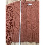 Urban Outfitters Faye Shimmer Fringe Cable Knit Sweater Size M Photo 9