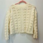 Poof! Poof Apparal cream knit sweater boho size small Photo 0