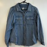 Pilcro  Anthropologie Blue Chambray Shacket Cotton Shirt/Jacket Size Small Photo 12