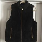 J.Crew Black Fleece Vest with Gold Zippers Photo 7