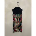 Jude Connally Dress Size Small Colorful Paisley Sleeveless Stretch Shift USA Black Photo 7