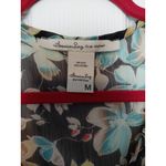 American Rag Cie Womens Sheer Floral Blouse With 3/4 Sleeves Size M Black Size M Photo 1