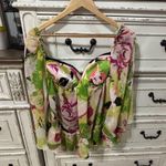 Bebe Off Shoulder Flowy Flower Top Size Large Photo 0